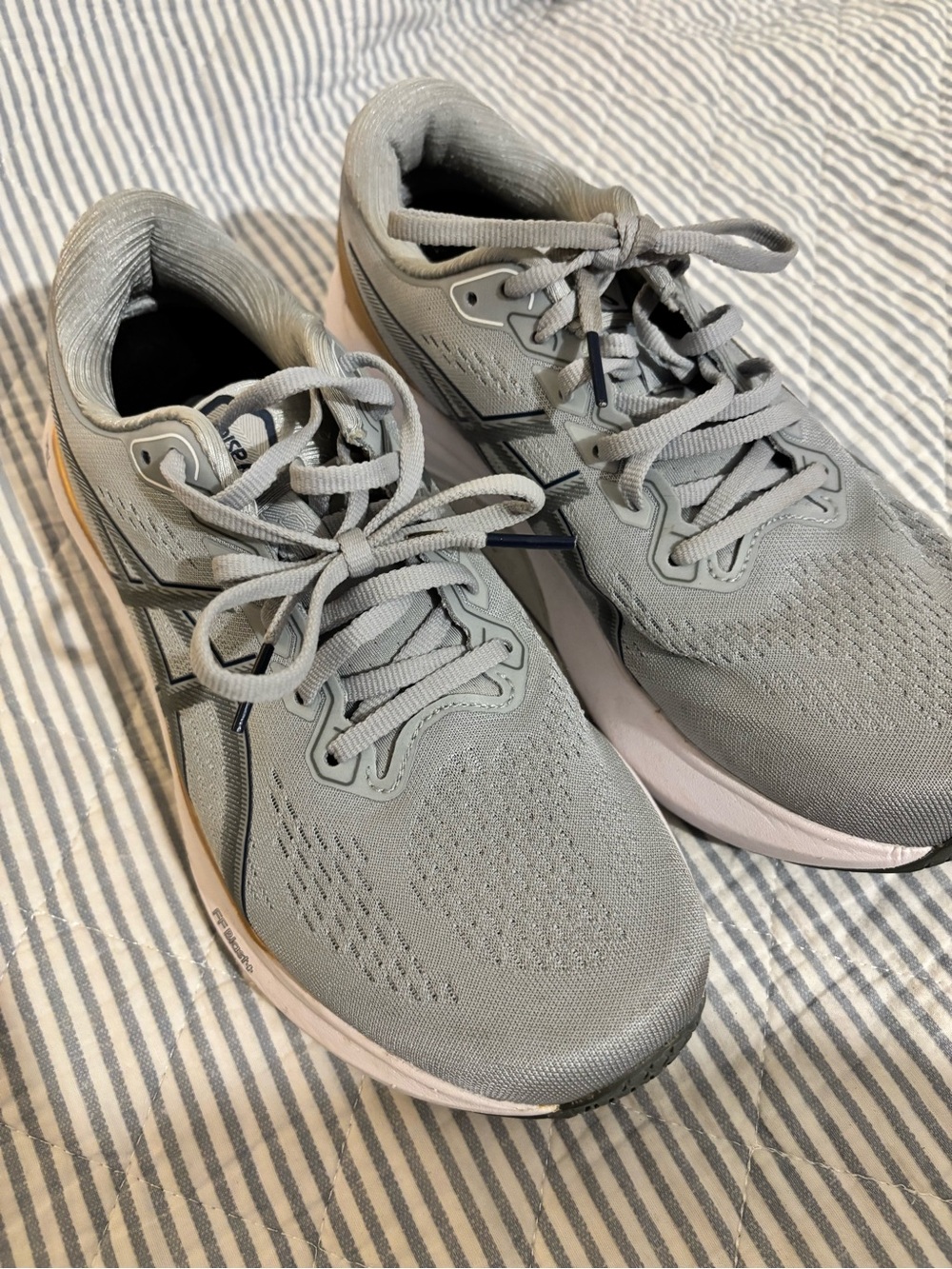 ASICS Woman's Light Gray Athletic Running Shoes